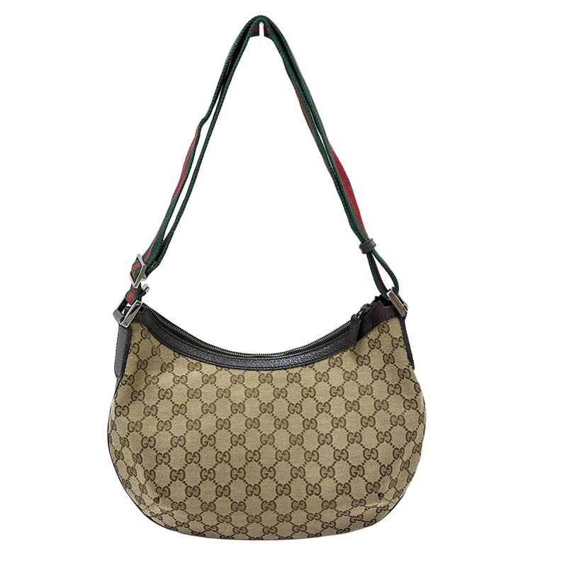Gucci Shoulder Bag Sherry (web) 181092 Beige X Dark Brown X Multi Leather