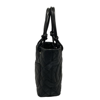 Chanel Cambon Line Small Tote A25166 Black Lambskin