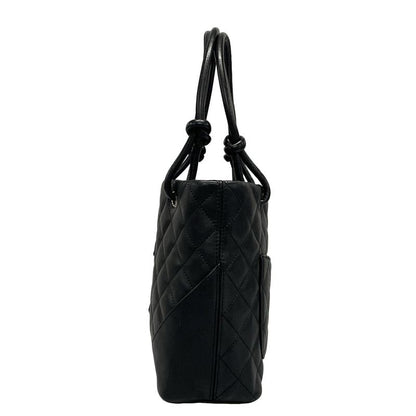 Chanel Cambon Line Small Tote A25166 Black Lambskin