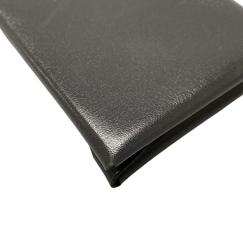 Hermes Card Case Calvi Duo Dark Bronze Silver Hardware