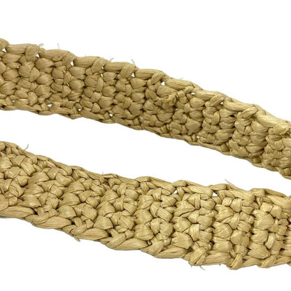 Prada Crochet Tote Bag 1bg393 Natural (beige) Raffia Style / Leta Ring Logo