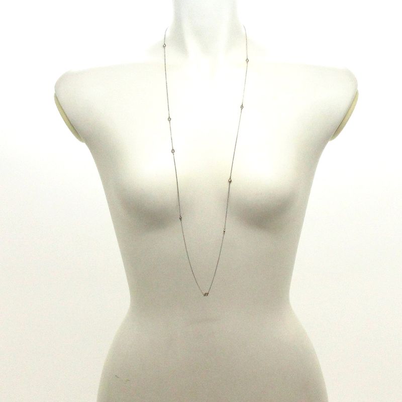 Tiffany & Co Necklace By-the-yard Diamonds And Silver 9p Diamonds
