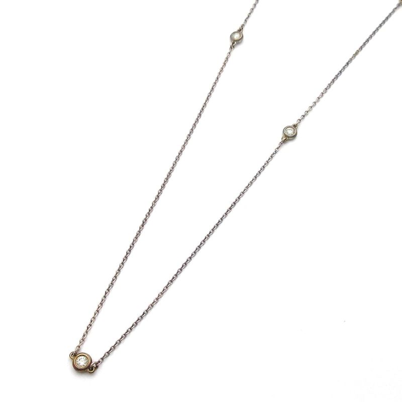 Tiffany & Co Necklace By-the-yard Diamonds And Silver 9p Diamonds