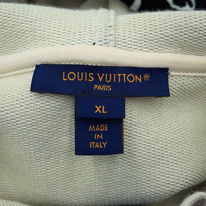 Louis Vuitton Hoodie Monogram Velour Cotton XL Black Black White