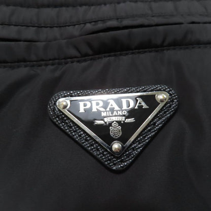 Prada 23AW 29y132re-nylon Triangle Logo Cropped 2WAY Down Jacket Black 40