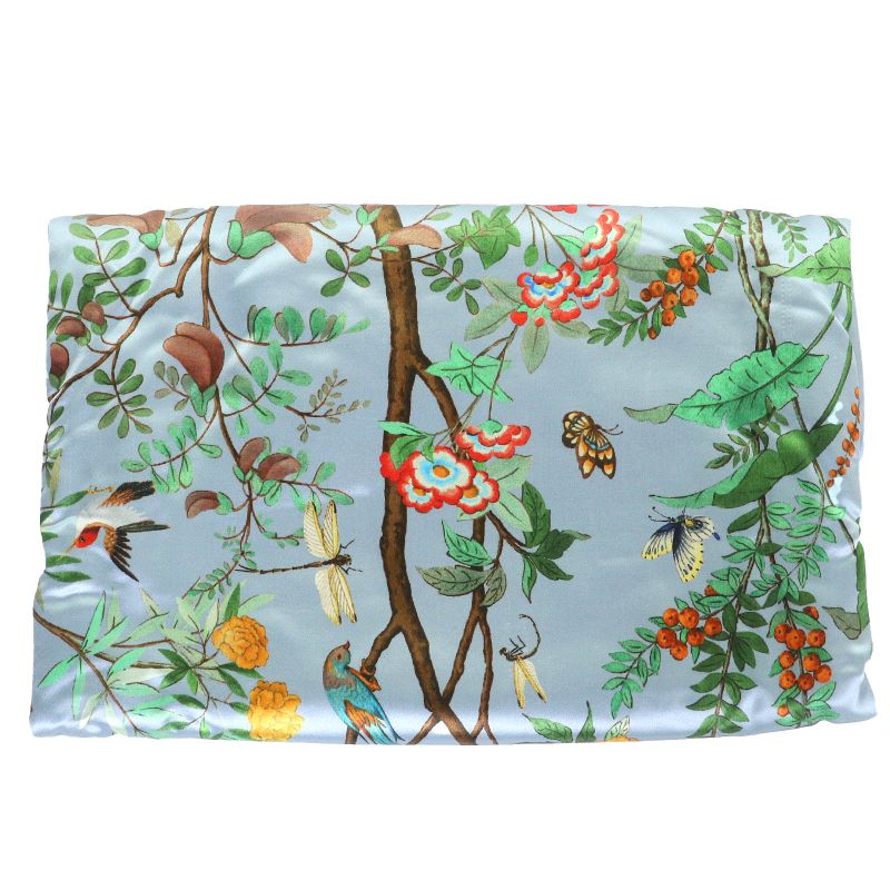 Gucci 662431 100% Silk Botanical Travel Set 3-piece Set Eye Mask Air Pillow