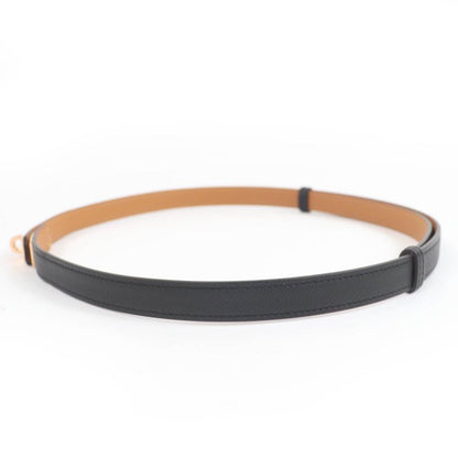 Hermes Kelly 18 Vaux Epson Pink Gold Hardware Kelly Buckle Belt Black Engraved