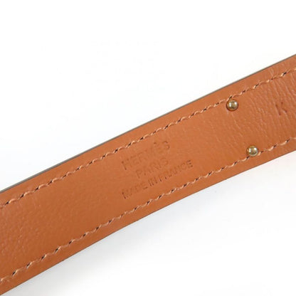 Hermes Kelly 18 Vaux Epson Pink Gold Hardware Kelly Buckle Belt Black Engraved