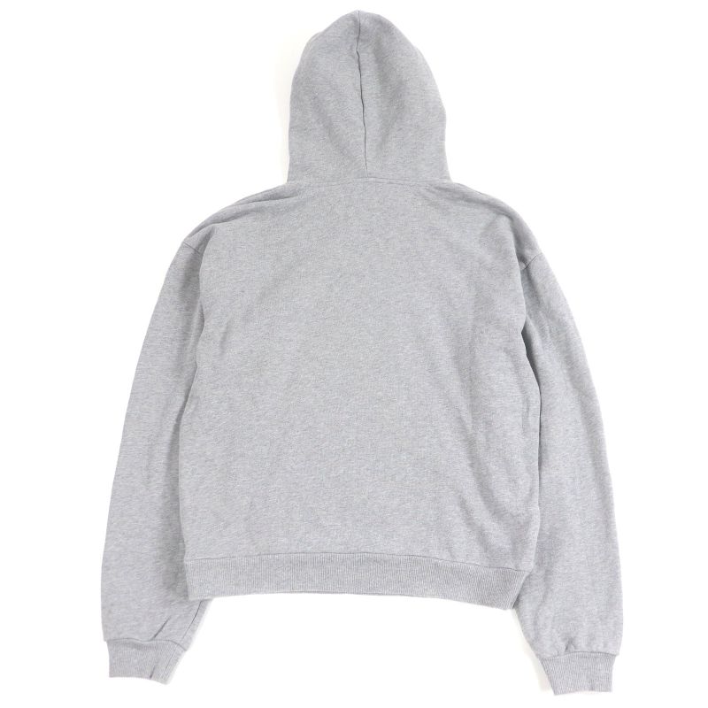 Celine Ry08m670q Eddie Period Logo Embroidery Pullover Hoodie Grey XS Made In