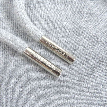 Celine Ry08m670q Eddie Period Logo Embroidery Pullover Hoodie Grey XS Made In