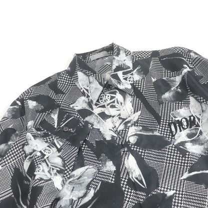 DIOR Homme 013c501e4796 100% Silk Logo Embroidery Embroidered Rose Long Sleeve