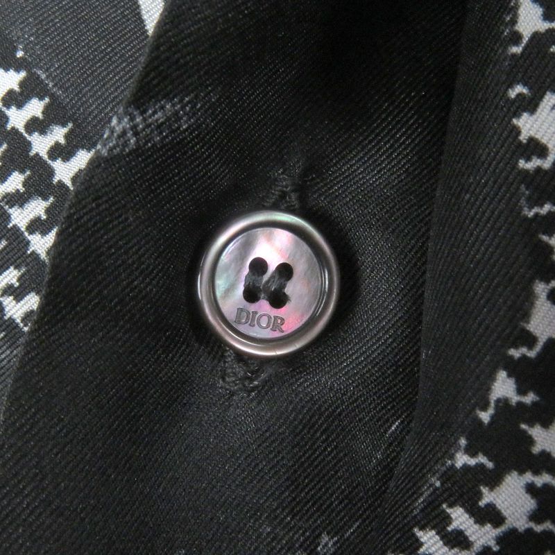 DIOR Homme 013c501e4796 100% Silk Logo Embroidery Embroidered Rose Long Sleeve