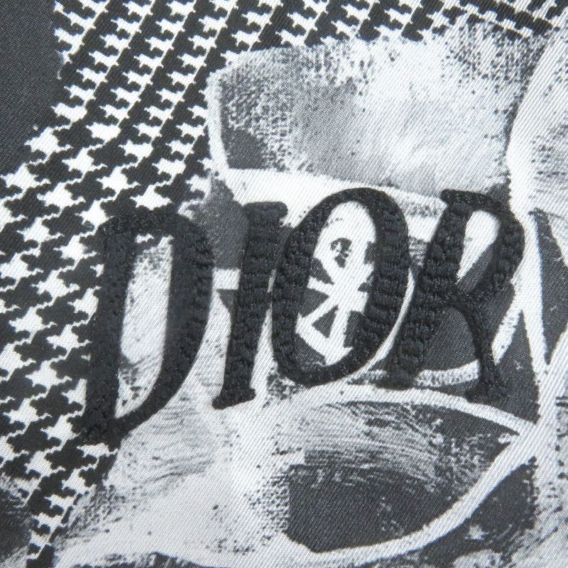 DIOR Homme 013c501e4796 100% Silk Logo Embroidery Embroidered Rose Long Sleeve