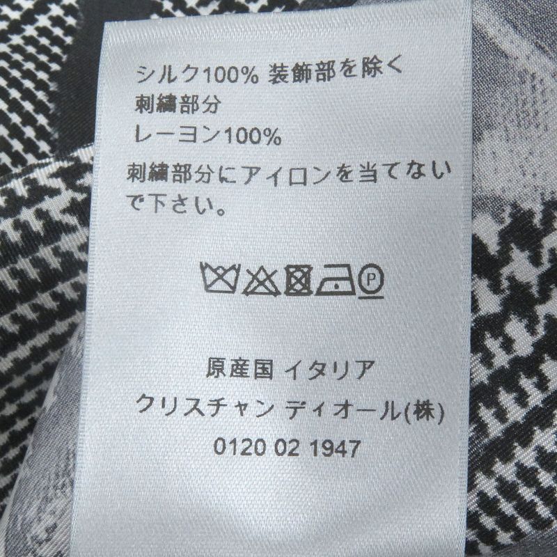 DIOR Homme 013c501e4796 100% Silk Logo Embroidery Embroidered Rose Long Sleeve