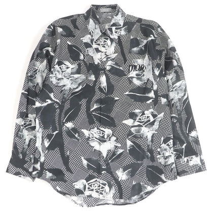 DIOR Homme 013c501e4796 100% Silk Logo Embroidery Embroidered Rose Long Sleeve