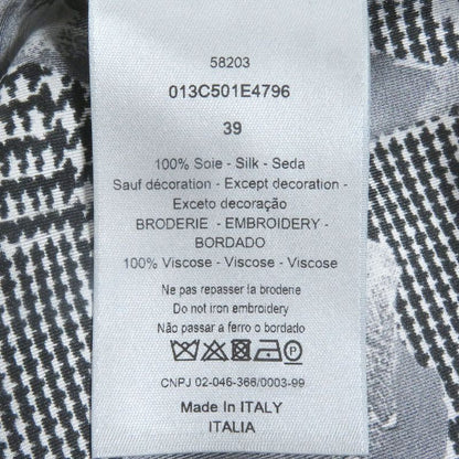 DIOR Homme 013c501e4796 100% Silk Logo Embroidery Embroidered Rose Long Sleeve