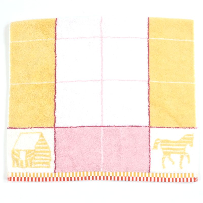 Hermes Cabasn 100% Cotton Nigel Peake Jacquard Terrycloth Face Towel White