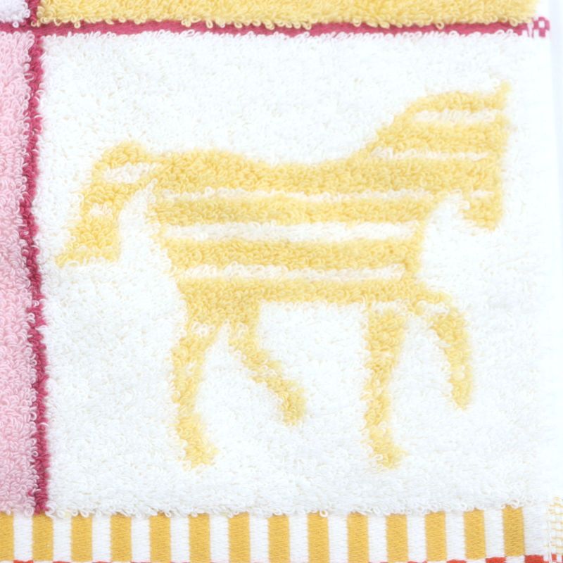 Hermes Cabasn 100% Cotton Nigel Peake Jacquard Terrycloth Face Towel White