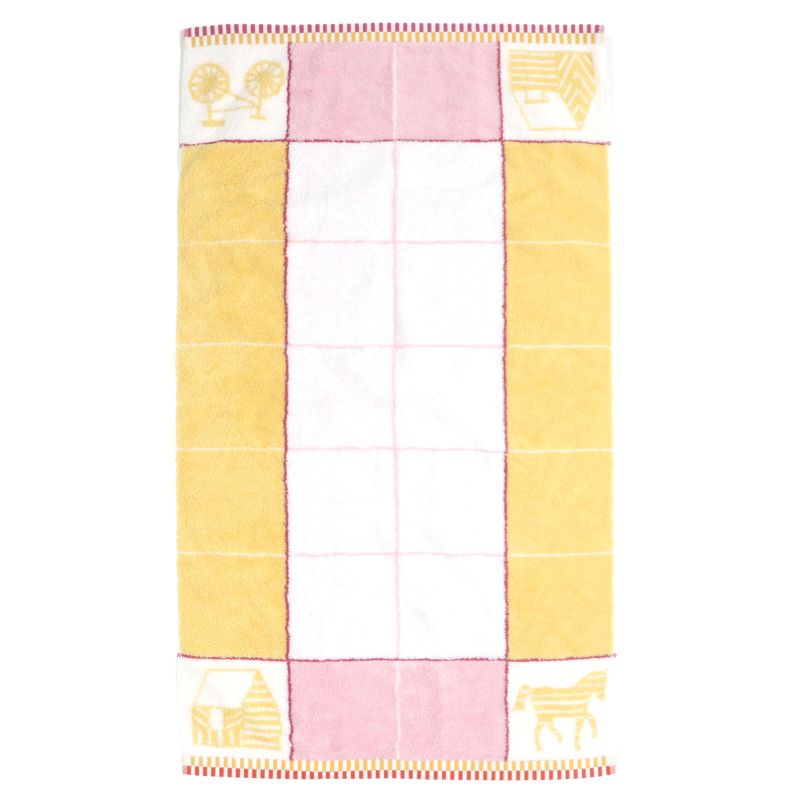 Hermes Cabasn 100% Cotton Nigel Peake Jacquard Terrycloth Face Towel White