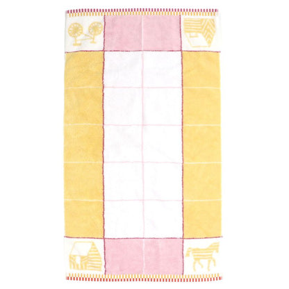 Hermes Cabasn 100% Cotton Nigel Peake Jacquard Terrycloth Face Towel White