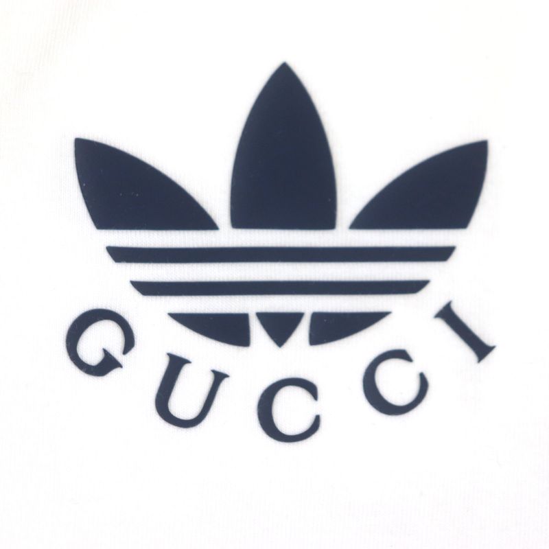 Gucci Adidas Gucci Adidas 692114 Sherry Line Webline Logo Print Mock Neck