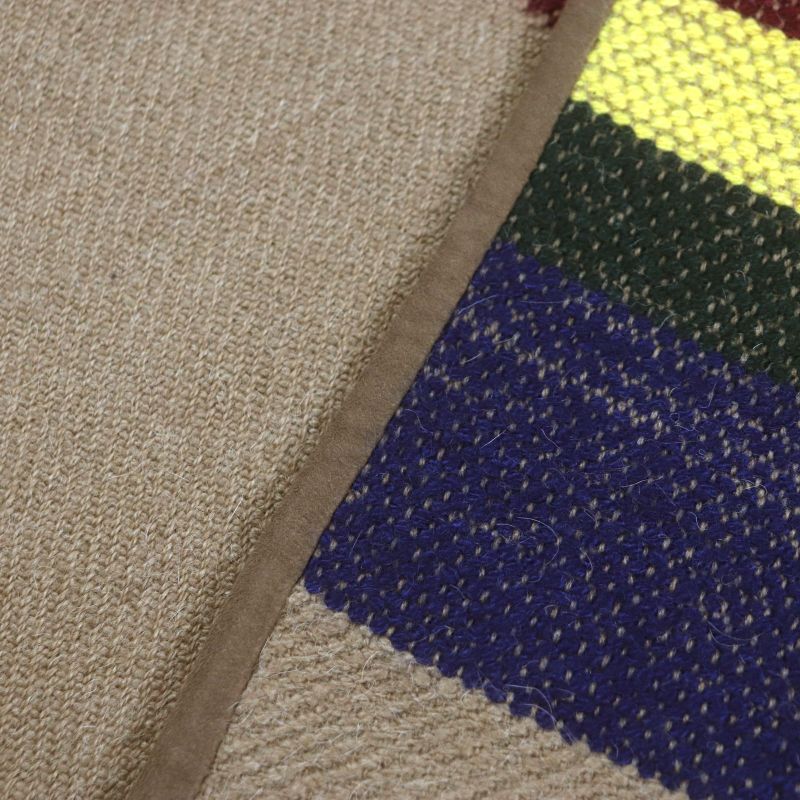 Hermes Camel Cashmere Goatskin Trimmed Leather Use Striped Fringed Blanket