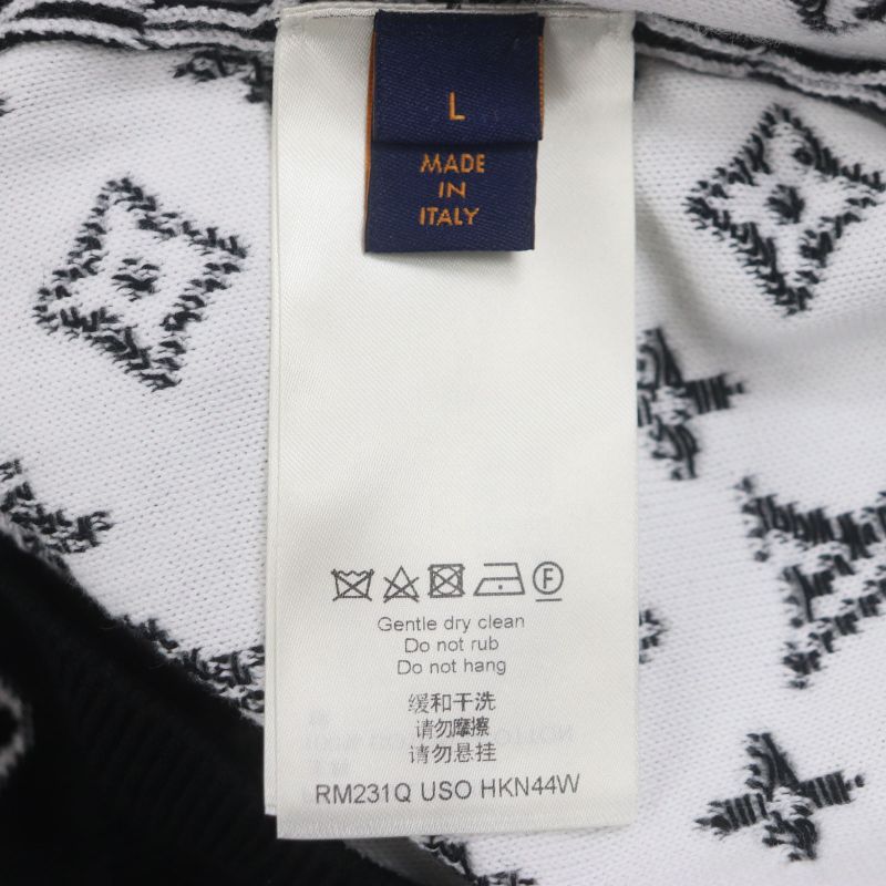  Louis Vuitton 23SS Hkn44w Monogram Crew Neck Knit Pullover Sweater With