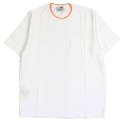 Hermes 100% Cotton Stitch Design Crew Neck Short Sleeves Short Sleeve T-shirt