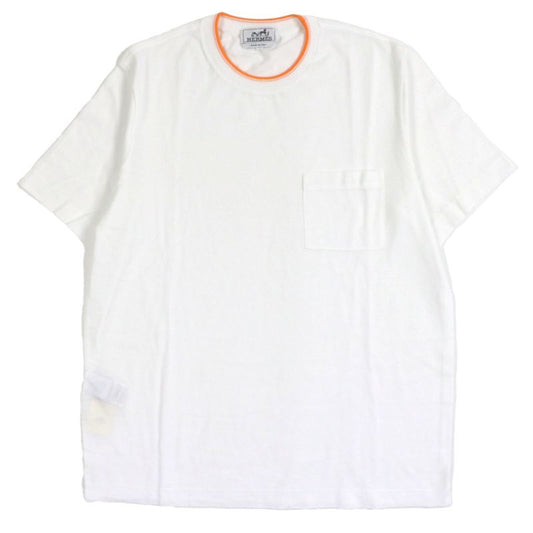 Hermes 100% Cotton Stitch Design Crew Neck Short Sleeves Short Sleeve T-shirt