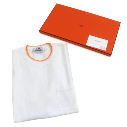 Hermes 100% Cotton Stitch Design Crew Neck Short Sleeves Short Sleeve T-shirt