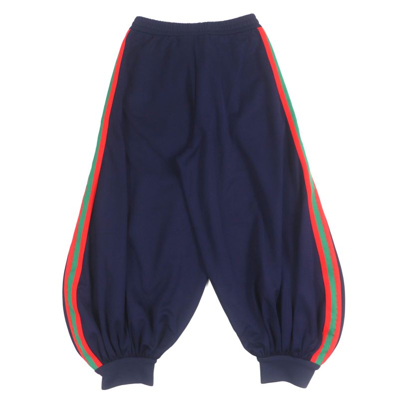  Gucci 544191 Webline Sherry Line Balloon Technical Jersey Pants Navy XS Made