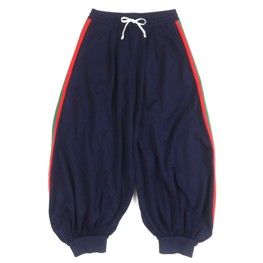  Gucci 544191 Webline Sherry Line Balloon Technical Jersey Pants Navy XS Made