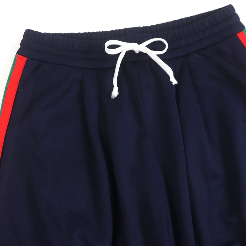  Gucci 544191 Webline Sherry Line Balloon Technical Jersey Pants Navy XS Made