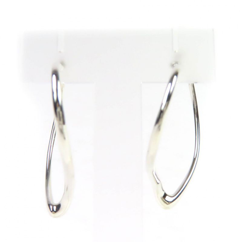 Tiffany & Co Elsa Peretti Open Heart Hoop Earrings Medium Sv925 Binaural