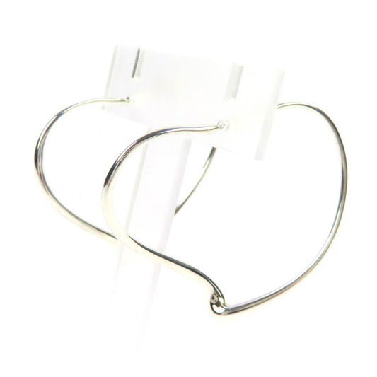 Tiffany & Co Elsa Peretti Open Heart Hoop Earrings Medium Sv925 Binaural