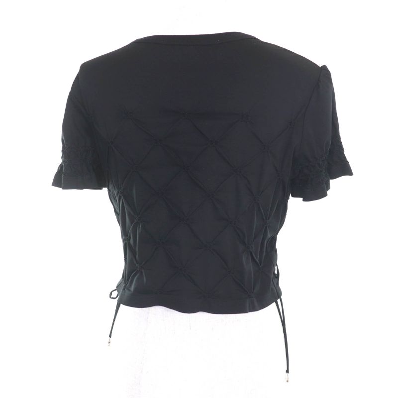 CHANEL P74589 100% Cotton Coco Mark Cropped Cut And Sewn With Rhinestone Charm