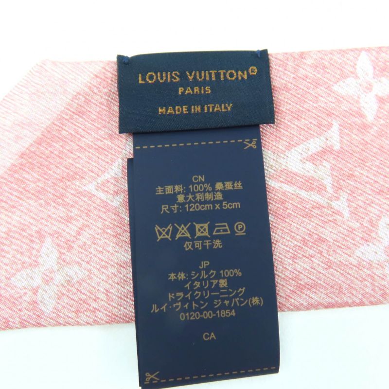 Louis Vuitton M96268 Bandeau BB Monogram Infinity 100% Silk Rose Cles Scarf