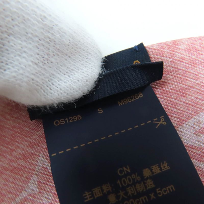 Louis Vuitton M96268 Bandeau BB Monogram Infinity 100% Silk Rose Cles Scarf