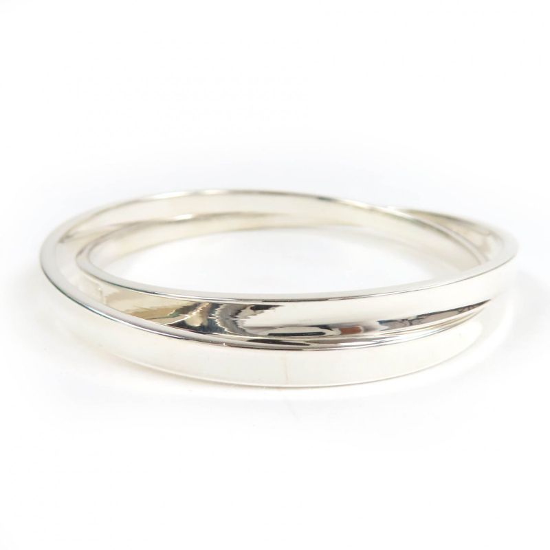 Tiffany & Co 1837 Interlocking Circle Bangle 925 Bracelet Silver Weight 40.9g