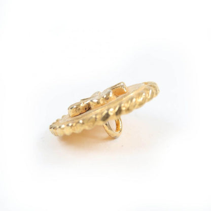 CHANEL Vintage Set Of 7 Clover Buttons Metal Buttons Button Set Gold Ladies