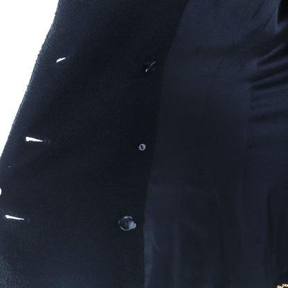 CHANEL Vintage 95A P05816 Coco Mark Button Wool Tweed Jacket Skirt Setup Black