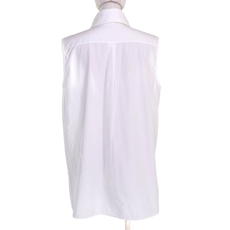 CHANEL 16C P53130 Coco Shell Button Cotton Poplin Sleeveless