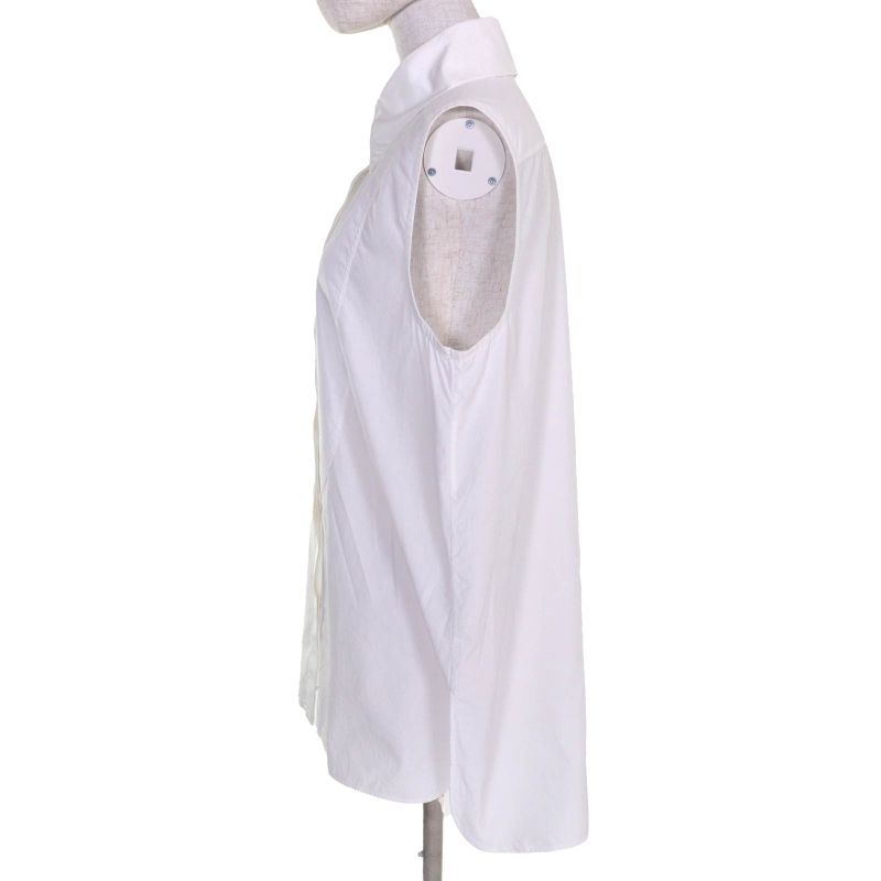 CHANEL 16C P53130 Coco Shell Button Cotton Poplin Sleeveless