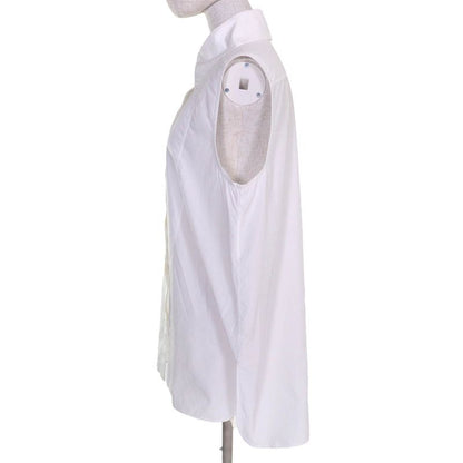 CHANEL 16C P53130 Coco Shell Button Cotton Poplin Sleeveless