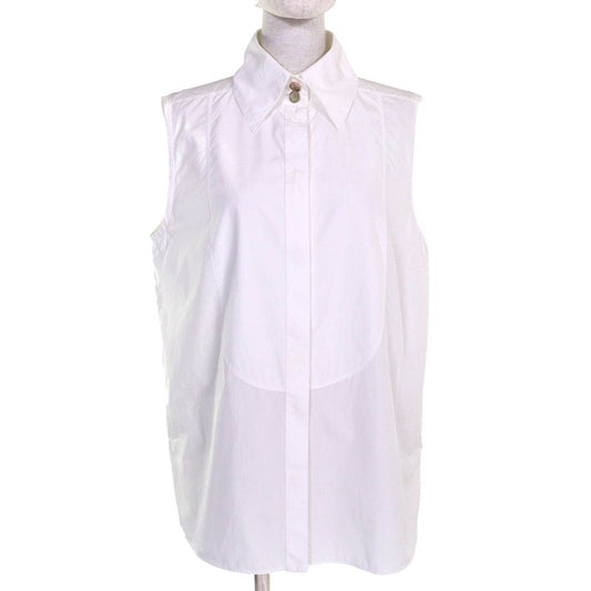CHANEL 16C P53130 Coco Shell Button Cotton Poplin Sleeveless