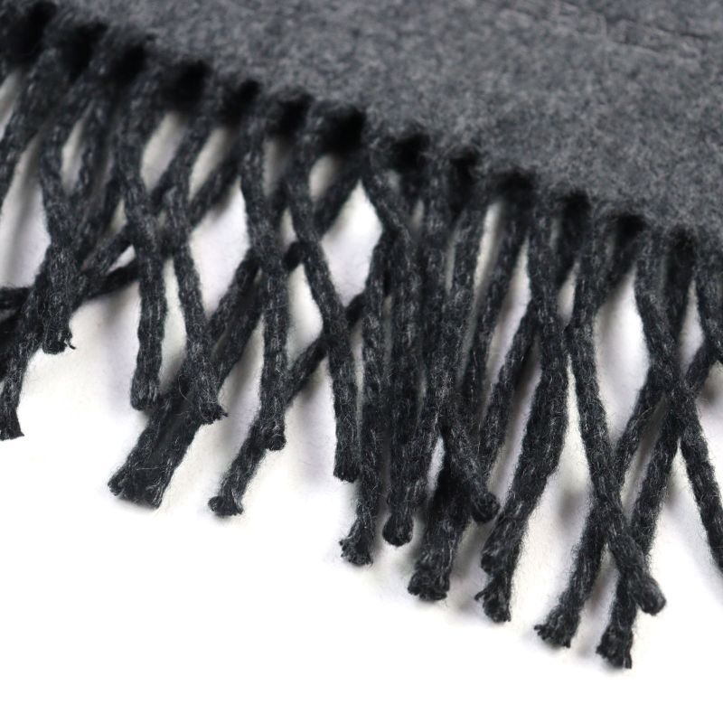 Hermes Enny Moll 100% Cashmere Flannel Gris Cine Cles Jacquard Weave Horse Bit