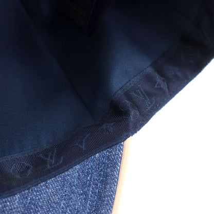 Louis Vuitton M7276l 100% Cotton LV Remix Monogram Denim Cap Indigo Blue With