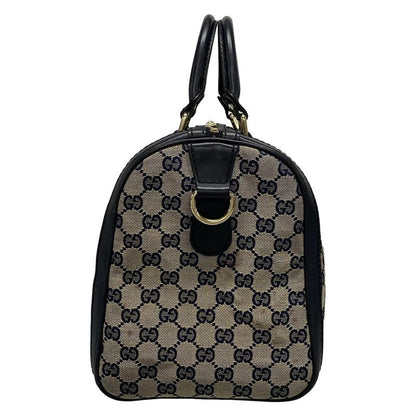 Gucci Handbag GG Pattern 247205 Beige×navy×red Mini Boston Leather