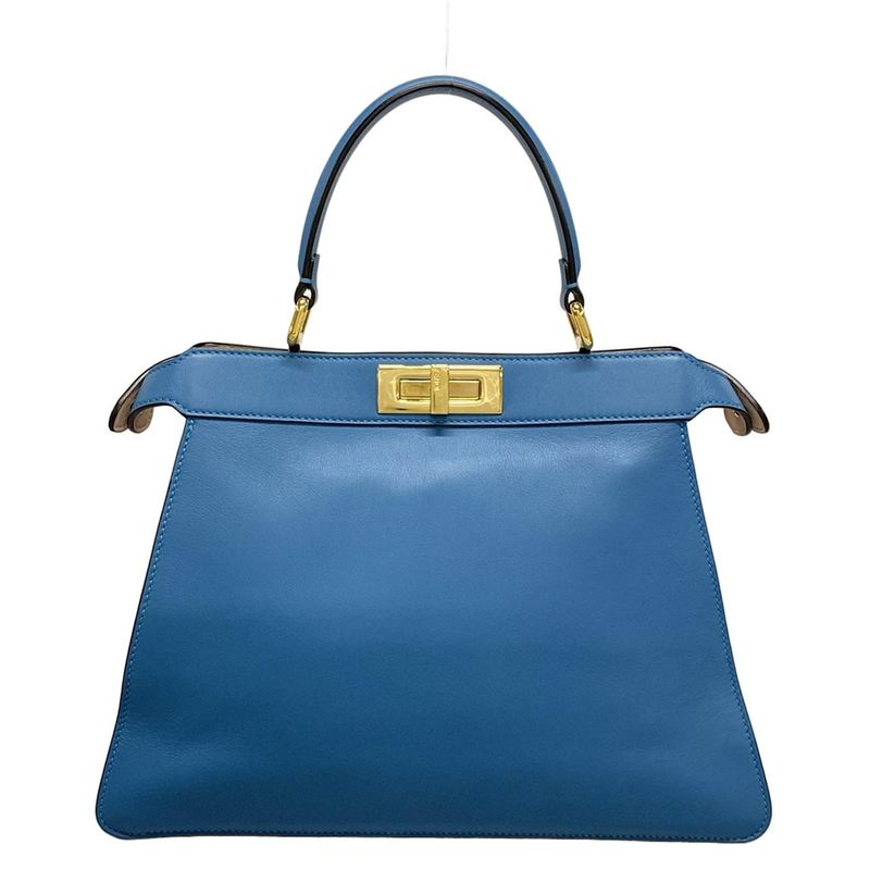 Fendi Handbag Peekaboo Icy You Medium 8bn321-a6v3 Light Blue Detachable Inside