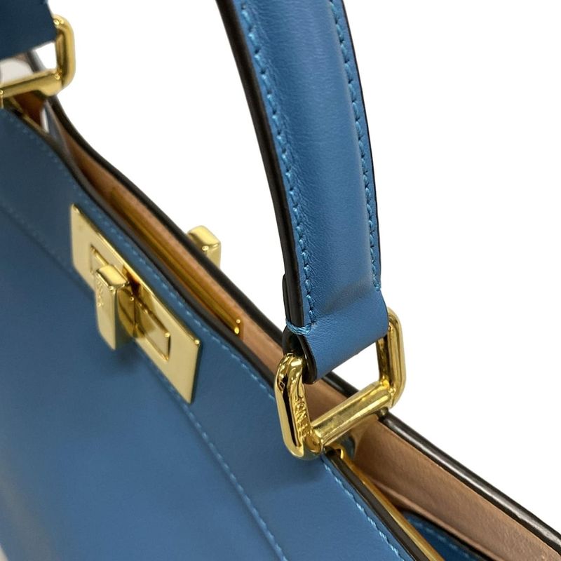 Fendi Handbag Peekaboo Icy You Medium 8bn321-a6v3 Light Blue Detachable Inside